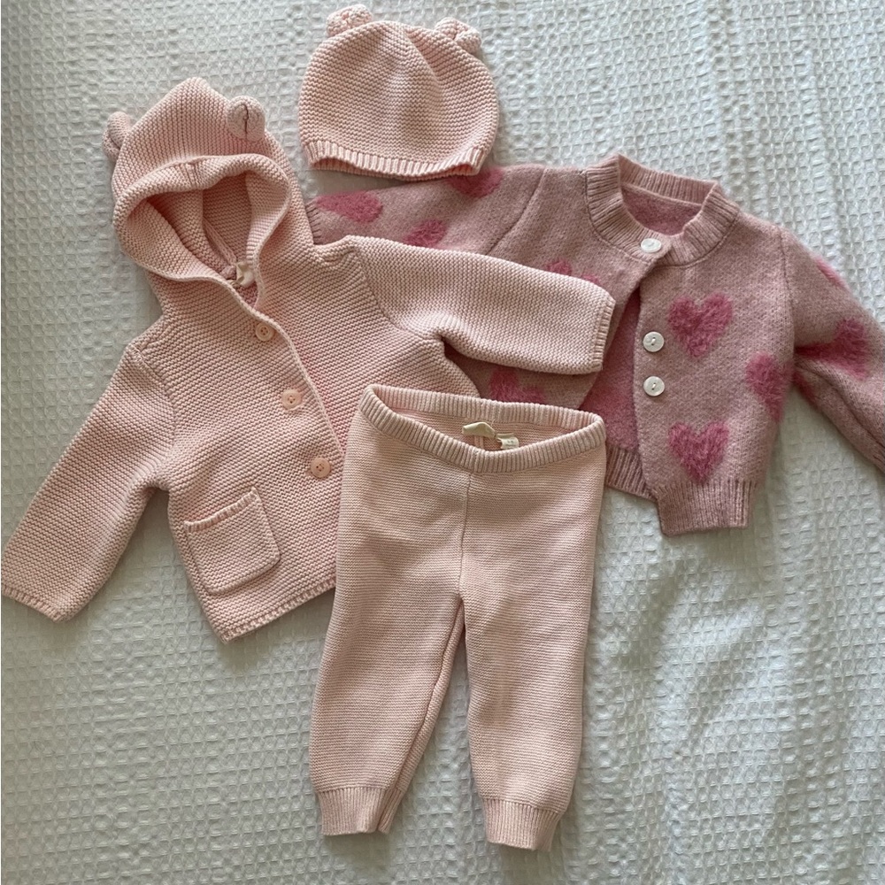 3-6m Baby Girl Sweater Set